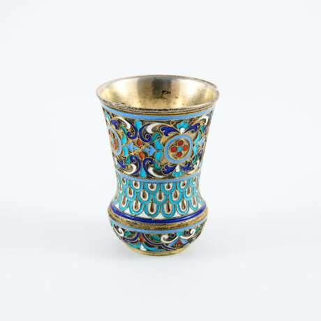 SMALL SILVER CUP WITH CLOISONNÉ DECOR - photo 2
