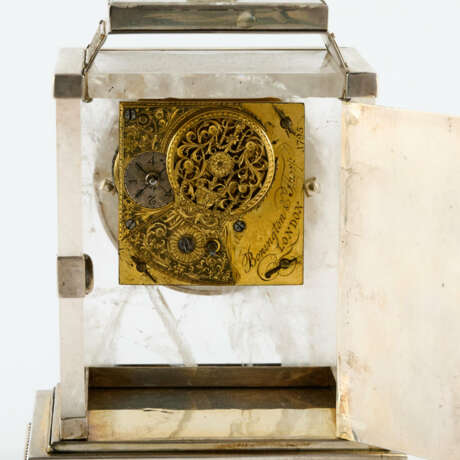 METAL TABLE CLOCK WITH ROCK CRYSTAL - photo 8