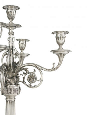 PAIR OF EXTRAORDINARY LARGE SILVER GIRANDOLES - photo 2
