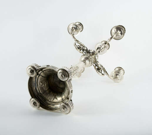 PAIR OF EXTRAORDINARY LARGE SILVER GIRANDOLES - photo 4
