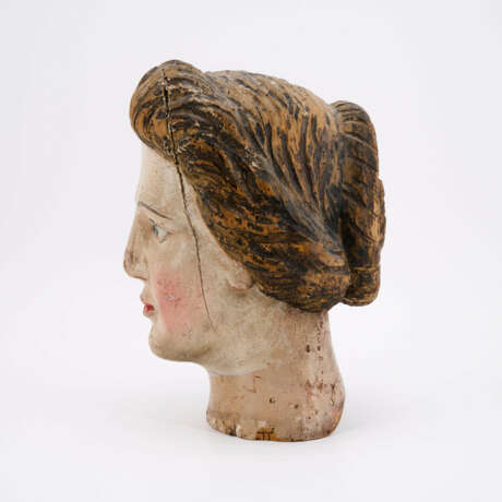 WOODEN HEAD OF A FIGUREHEAD - photo 2
