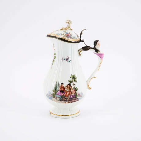 PORCELAIN WASHBASIN SET WITH SCENES AFTER TENIERS - photo 11