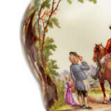 PORCELAIN TEA CADDY WITH RURAL SCENES IN FINEST PAINTING - фото 2