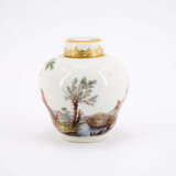 PORCELAIN TEA CADDY WITH RURAL SCENES IN FINEST PAINTING - фото 3