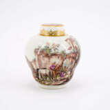 PORCELAIN TEA CADDY WITH RURAL SCENES IN FINEST PAINTING - фото 5