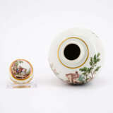 PORCELAIN TEA CADDY WITH RURAL SCENES IN FINEST PAINTING - фото 7