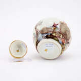 PORCELAIN TEA CADDY WITH RURAL SCENES IN FINEST PAINTING - фото 9