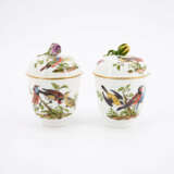 PORCELAIN DOUBLE TURNSTILE WITH TWO LIDDED CUPS AND CHOCOLATE JUG WITH BIRD DECORATION - photo 5