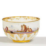 PORCELAIN TEA BOWL WITH CIRCUMFERENTIAL SHOPPING TRIP SCENE - photo 1
