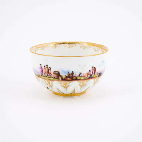 PORCELAIN TEA BOWL WITH CIRCUMFERENTIAL SHOPPING TRIP SCENE - photo 3