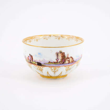 PORCELAIN TEA BOWL WITH CIRCUMFERENTIAL SHOPPING TRIP SCENE - photo 4