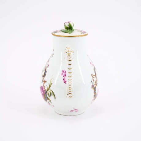 PORCELAIN COFFEE POT WITH FINEST DEPICTION IN PURPLE CAMAIEU - фото 3