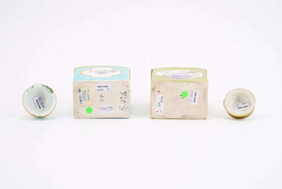 PORCELAIN TEA CADDY WITH GREEN & TEA CADDY WITH TURQUOISE GROUND AND FLORAL CARTOUCHES - photo 8