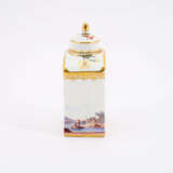 PORCELAIN TEA CADDY WITH CIRCUMFERENTIAL RIVERSCAPE AND MERCHANT SCENES - photo 2