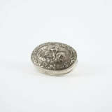 SILVER OVAL BOX WITH MUSICIAN AND SEA GOD ON HIPPOCAMPUS - photo 1
