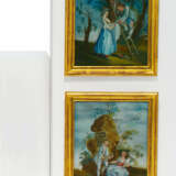 A PAIR OF GLASS PAINTINGS WITH ALLEGORICAL DEPICTIONS "THE AIR" AND "THE WATER" - photo 1
