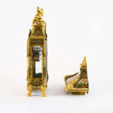 BRONZE PENDULUM CLOCK ON CONSOLE WITH BOULLE DECOR LOUIS XIV - photo 2