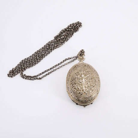 SILVER WATCH CASE WITH LONG CHAIN - photo 3