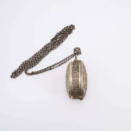 SILVER WATCH CASE WITH LONG CHAIN - photo 4