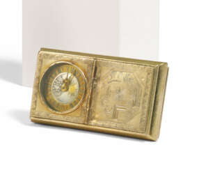 METAL SNUFF BOX WITH BUILT-IN WATCH