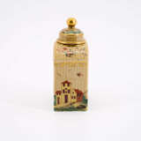 PORCELAIN TEA CADDY WITH HUSSAR ON A HORSE IN LANDSCAPE - photo 2