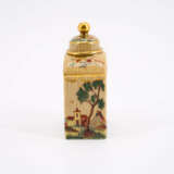 PORCELAIN TEA CADDY WITH HUSSAR ON A HORSE IN LANDSCAPE - photo 4