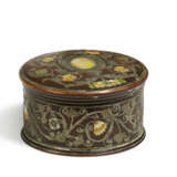 RARE WALNUT BOX WITH TIN AND MOTHER-OF-PEARL INLAYS - photo 1