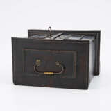 SMALL WOODEN CABINET CHEST WITH ARCHITECTURE AND COSTUME DEPICTIONS - photo 6
