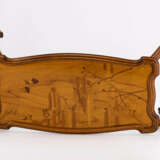SMALL WOODEN TABLET TABLE WITH BIRCH BRANCH AND BUTTERFLY - photo 5