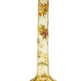 LARGE GLASS ROD VASE WITH BLOOMING CONEFLOWER - photo 1