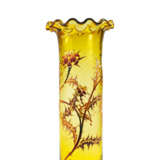 LARGE CYLINDRICAL GLASS VASE 'CHARDONS DE LORRAINE' - photo 1