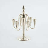 SILVER CANDELABRA WITH MARBLED SURFACE - photo 5