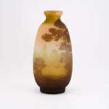 LARGE GLASS VASE WITH LAKE LANDSCAPE IN EVENING LIGHT - photo 5