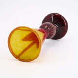 SMALL GLASS VASE WITH FUNNEL-SHAPED NECK 'FEUILLES DE TABAC' - photo 6