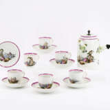 PORCELAIN CHOCOLATE SERVICE WITH EXTRAORDNARY LANDSCAPES AND ROCOCO COUPLES - фото 1