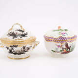 PORCELAIN SUGAR BOWL WITH FOREST BIRDS - photo 3