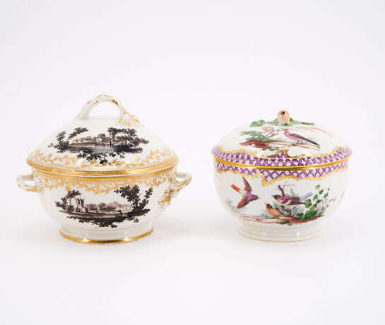 PORCELAIN SUGAR BOWL WITH FOREST BIRDS - photo 5
