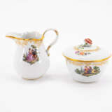 PORCELAIN COFFEE SERVICE FOR 12 WITH COLOURFUL COTTON WOOL SCENE - photo 17
