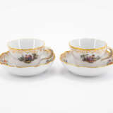 PORCELAIN COFFEE SERVICE FOR 12 WITH COLOURFUL COTTON WOOL SCENE - photo 21
