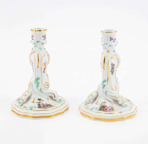 PORCELAIN COFFEE SERVICE FOR 12 WITH COLOURFUL COTTON WOOL SCENE - photo 11