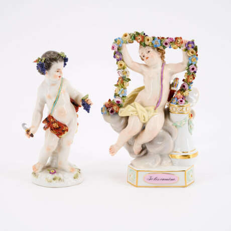 Allegorie des Herbstes und kleiner Devisenputto mit Blumengirlande - Foto 5
