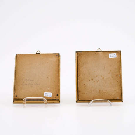 TWO PORCELAIN PORTRAITS OF A YOUNG WOMAN AND A YOUNG MAN - photo 2