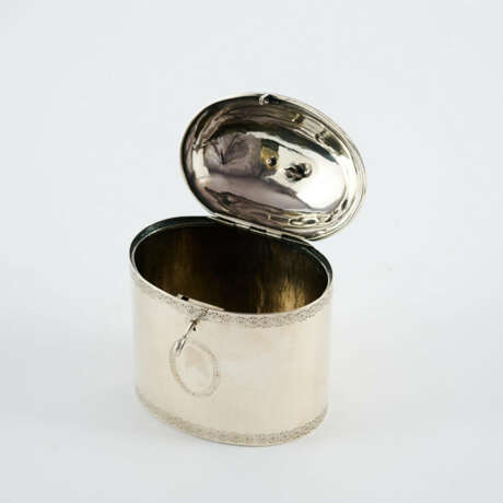 OVAL SILVER GEORGE III TEA CADDY WITH FLORAL FINIAL - фото 6