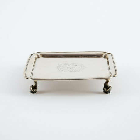 SMALL SQUARE SILVER GEORGE I SALVER - photo 2
