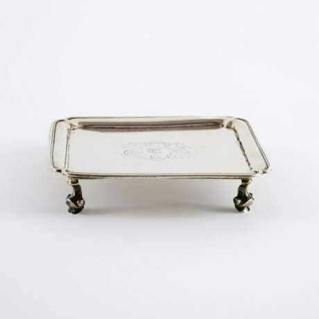 SMALL SQUARE SILVER GEORGE I SALVER - photo 3