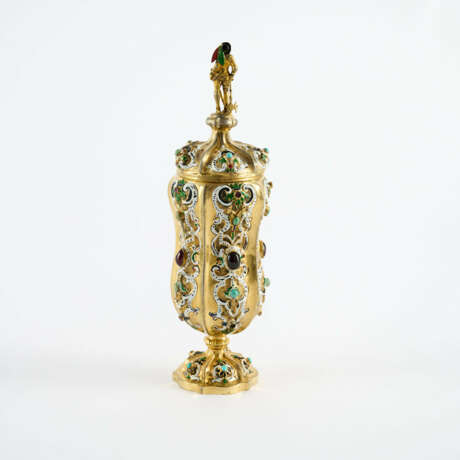 SMALL SILVER HISTORICISM LIDDED GOBLET - photo 3