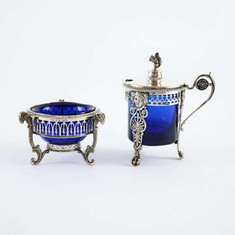 SILVER SALIERE AND MUSTARD GLASS - photo 2