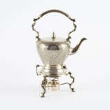 LARGE SILVER COFFEE AND TEA SERVICE WITH FINELY ENGRAVED FLOWER TENDRILS - photo 8
