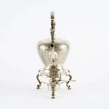 LARGE SILVER COFFEE AND TEA SERVICE WITH FINELY ENGRAVED FLOWER TENDRILS - photo 9