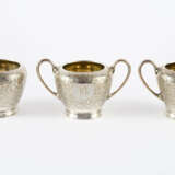 LARGE SILVER COFFEE AND TEA SERVICE WITH FINELY ENGRAVED FLOWER TENDRILS - photo 15